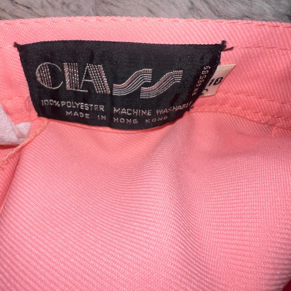 Vintage 70s Pink Collared Skirt Suit Set - Belted Waist - Picture 14 of 15